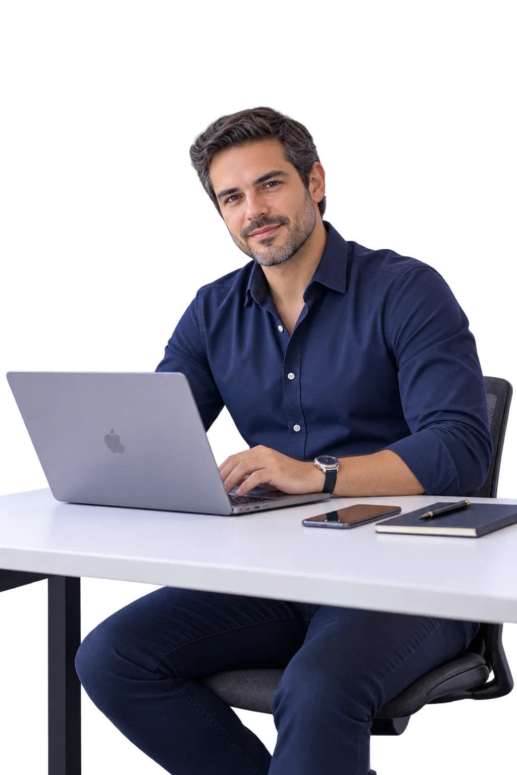 Persona usando GetaTrends en su computador